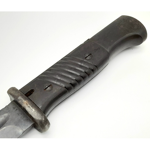 255 - A WW2 German K-98 Bayonet and Scabbard with matching numbers. Parkerised Etched Blade to the 1st SS ... 