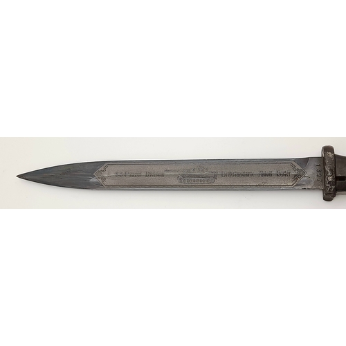 255 - A WW2 German K-98 Bayonet and Scabbard with matching numbers. Parkerised Etched Blade to the 1st SS ... 