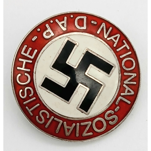 264 - A Cased 3rd Reich NSDAP Lapel Pin. RZM Marked on the rear.