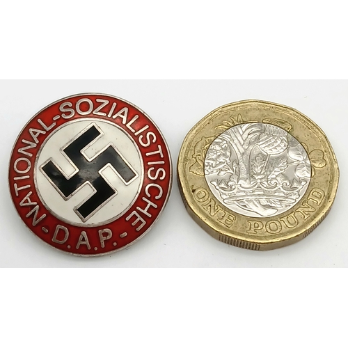 264 - A Cased 3rd Reich NSDAP Lapel Pin. RZM Marked on the rear.