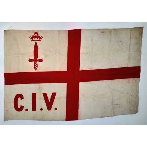 82 - A Boar War Period City of London Volunteers Camp Flag. Raised in 1899 by the Lord Mayor of London an... 