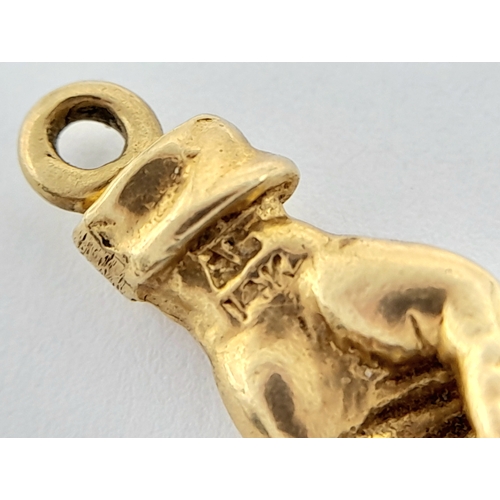 245 - Unusual and interesting 14 CARAT GOLD, LUCKY HAND CHARM/PENDANT . Having fingers crossed for good lu... 