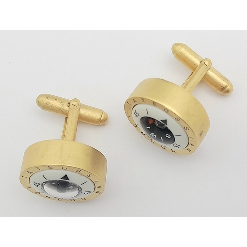 98 - Genuine pair of TATEOSSIAN COMPASS CUFFLINKS. Tateossian is a Store in LONDON’S MAYFAIR specialising... 