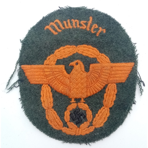 269 - A 3rd Reich Nco’s Stadt Polizei sleeve eagle for Munster Municipal Gendarmerie.