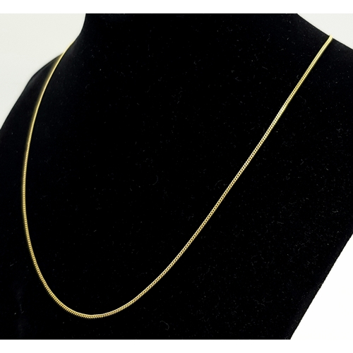 65 - A 9K Yellow Gold Disappearing Necklace. 45cm. 1.6g