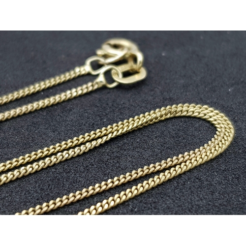 65 - A 9K Yellow Gold Disappearing Necklace. 45cm. 1.6g