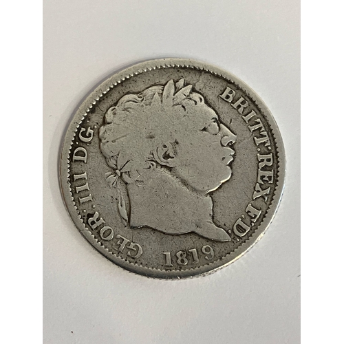 1368 - 1819 GEORGE III SILVER ‘BULLHEAD’  SHILLING.  Fair/fine condition. Please see pictures.