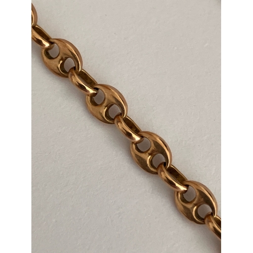 189 - Impressive HALLMARKED 9 CARAT GOLD ‘MARINER’ CHAIN LINK NECKLACE. 7 grams. 48 cm. Please see picture... 