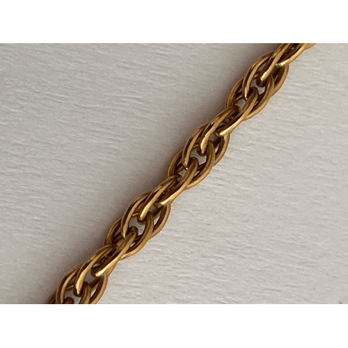 266 - Classic 9 CARAT GOLD ROPE NECKLACE.  7.5 Grams.  Longer length at 60 cm (24”).