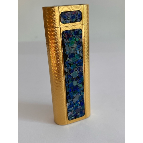 280 - Extremely Rare CARTIER 18 Carat GOLD PLATED OPAL MOSAIC LIGHTER.  No: 62130. Beautiful condition. Fu... 