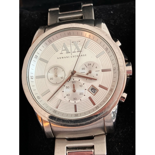 42 - Genuine ARMANI AX2058 CHRONOGRAPH Watch. Multi Dial model finished in Stainless Steel. Quartz Moveme... 