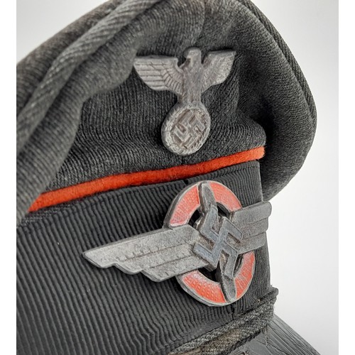 249 - A Rare 3rd Reich D.L.V Deutsche Luftsportsverbund (German Airports Association) Administrators Visor... 