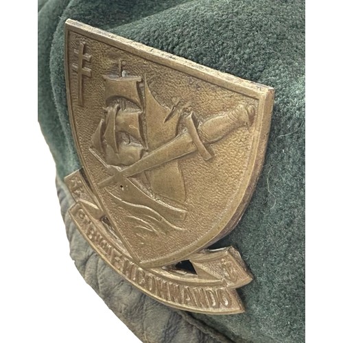 89 - Withdrawn - A WW2 Free French Commando Beret of the 1st er Bataillon de Fusiliers Marins Commandos. ... 