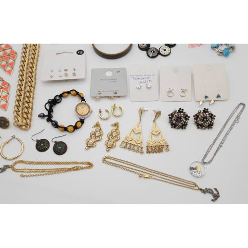 1292 - A Parcel of Thirty Pieces of Good Costume Jewellery Including; A Quarts Watch, Earrings, Necklaces, ... 