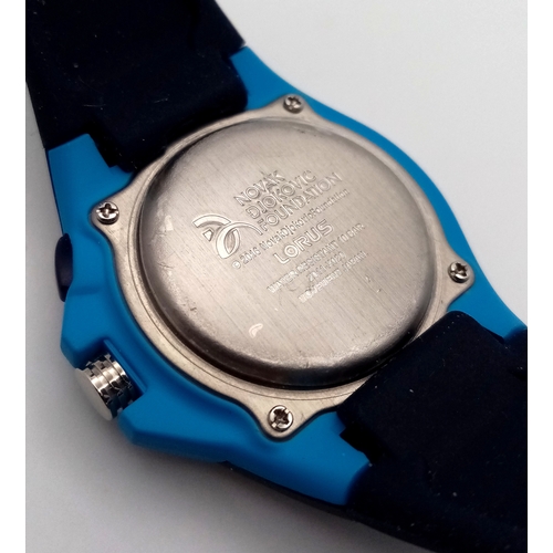 1316 - A Novak Djokovic Lorus Sports Watch. Replacement Battery Fitted February 2025. Complete with Tag, In... 