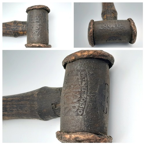 1345 - A 1950s Wire Wheel Spinner Hammer - Makers mark of THOR!