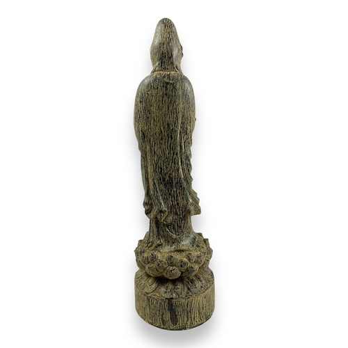 1176 - A rare and large vintage hand carved Agarwood Guanyin deity Statue. The natural agarwood fragrance i... 