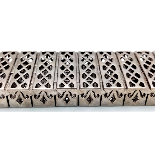 14 - A Magnificent 58ctw (approx) Diamond Bracelet! This 14K White Gold, 309g (total weight) masterpiece ... 