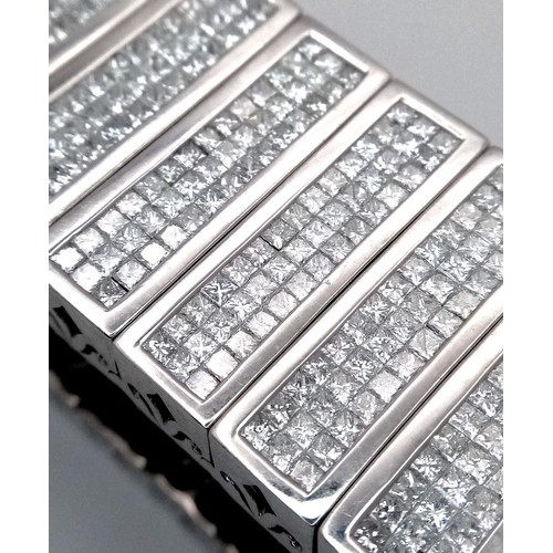 14 - A Magnificent 58ctw (approx) Diamond Bracelet! This 14K White Gold, 309g (total weight) masterpiece ... 