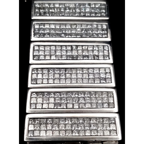14 - A Magnificent 58ctw (approx) Diamond Bracelet! This 14K White Gold, 309g (total weight) masterpiece ... 