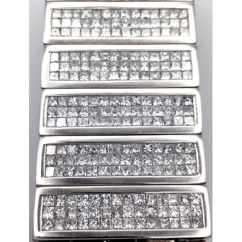 14 - A Magnificent 58ctw (approx) Diamond Bracelet! This 14K White Gold, 309g (total weight) masterpiece ... 