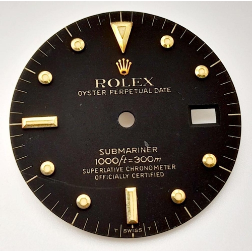 168 - A Vintage Rolex Submariner Black Watch Dial. Comes in a sealed container. 27mm dial diameter.