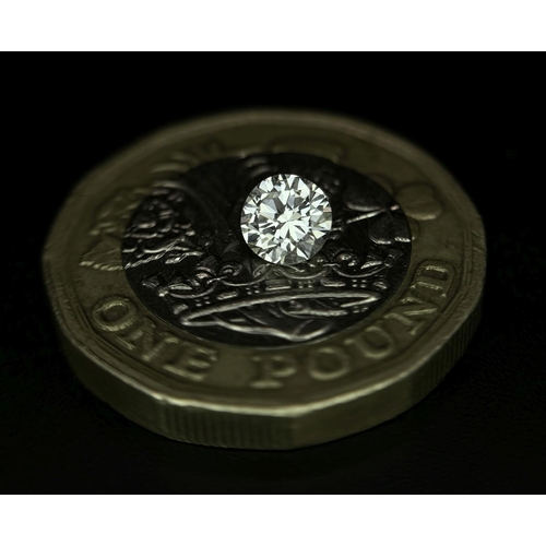 410 - A 0.414ct Round Brilliant Cut Diamond. VVS2 clarity, G colour. Comes with IDL certificate.