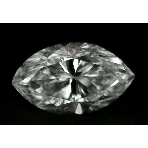 699 - A 0.354ct Marquise Shape Diamond. SI1 clarity, E colour. Comes with IDCL certificate.