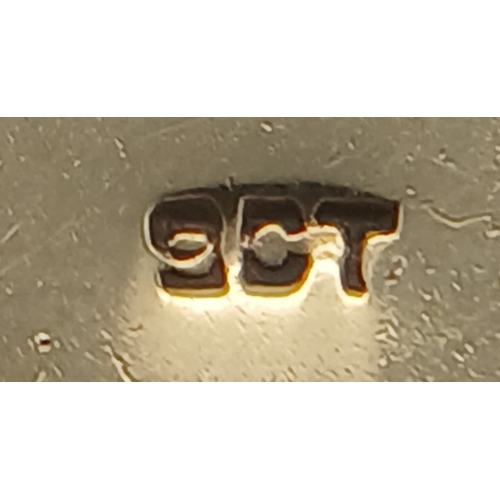 129 - A 9K Yellow Gold St. Christopher Pendant. 3cm. 4.9g