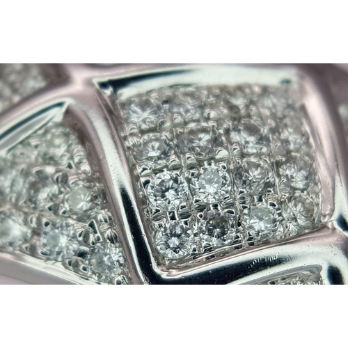 8 - AN 18K WHITE GOLD DIAMOND SET DRESS RING - 1.23CTW 11.9G. SIZE N. SC5082.
