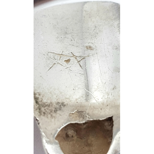 349 - A STERLING SILVER SKULL RING - 33.8G. SIZE Y. SC5011