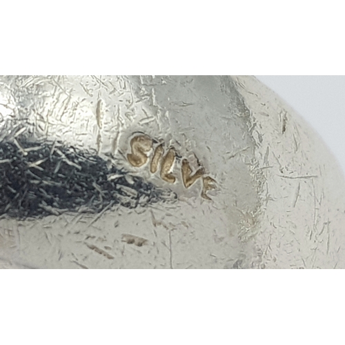 349 - A STERLING SILVER SKULL RING - 33.8G. SIZE Y. SC5011