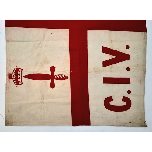82 - A Boar War Period City of London Volunteers Camp Flag. Raised in 1899 by the Lord Mayor of London an... 