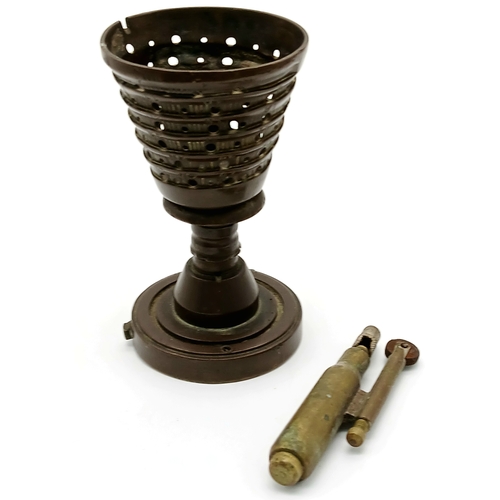 753 - A WW1 Trench Art Egg Cup & Bullet Lighter. UK Mainland Shipping Only