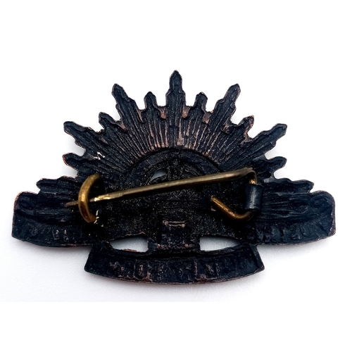760 - A WW1 Australian Sweet Hearts Brooch made from a Anzac collar badge,