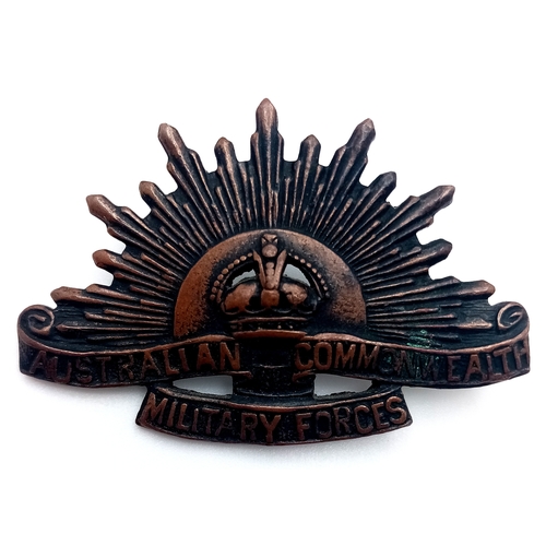 760 - A WW1 Australian Sweet Hearts Brooch made from a Anzac collar badge,