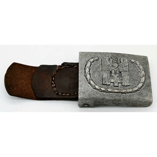 785 - A WW2 German DRK (Red Cross) Buckle and leather Tab Dated 1942. Buckle Marked GES.Gesch. The tab has... 