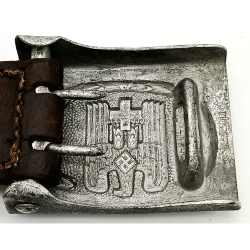785 - A WW2 German DRK (Red Cross) Buckle and leather Tab Dated 1942. Buckle Marked GES.Gesch. The tab has... 