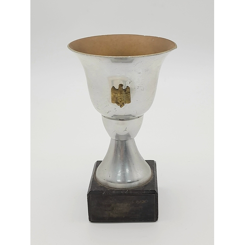 810 - A 1936 Dated Army Sports Certificate & Trophy for the best time completing the assault course.