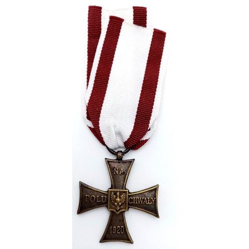 820 - A WW2 Polish Cross of Valour Medal.