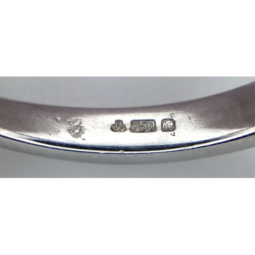 92 - AN 18K WHITE GOLD DIAMOND SOLITAIRE RING 0.55CT, 2.7G TOTAL WEIGHT, SIZE K. REF: LIAM 5006