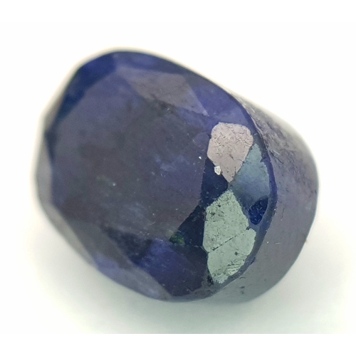 761 - AN OVAL CUT NATURAL BLUE MADAGASCAN SAPPHIRE 4.15CT WITH GLI CERTIFICATE . REF: A/S 1091