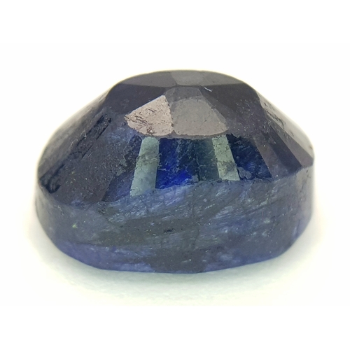 761 - AN OVAL CUT NATURAL BLUE MADAGASCAN SAPPHIRE 4.15CT WITH GLI CERTIFICATE . REF: A/S 1091