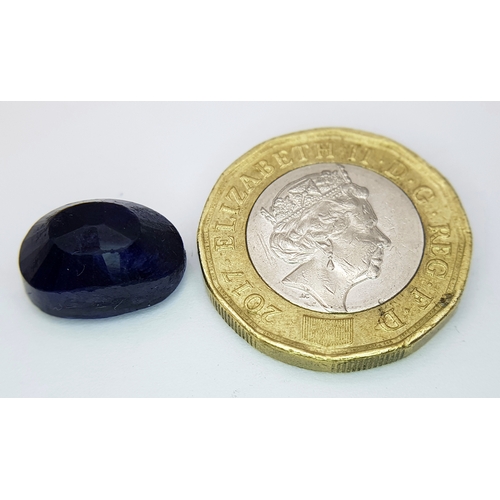 761 - AN OVAL CUT NATURAL BLUE MADAGASCAN SAPPHIRE 4.15CT WITH GLI CERTIFICATE . REF: A/S 1091