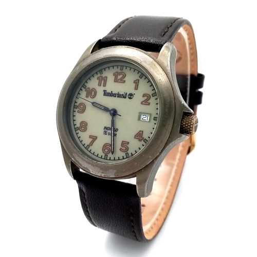 782 - A TIMBERLAND INDIGLO STRAP WATCH FULL WORKING ORDER NEW BATTERY FITTED IN THE LAST FEW WEEKS . REF: ... 