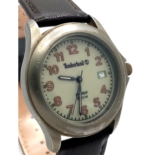 782 - A TIMBERLAND INDIGLO STRAP WATCH FULL WORKING ORDER NEW BATTERY FITTED IN THE LAST FEW WEEKS . REF: ... 