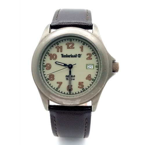 782 - A TIMBERLAND INDIGLO STRAP WATCH FULL WORKING ORDER NEW BATTERY FITTED IN THE LAST FEW WEEKS . REF: ... 