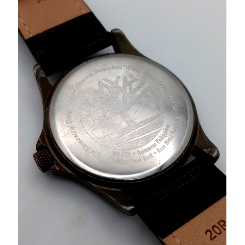 782 - A TIMBERLAND INDIGLO STRAP WATCH FULL WORKING ORDER NEW BATTERY FITTED IN THE LAST FEW WEEKS . REF: ... 
