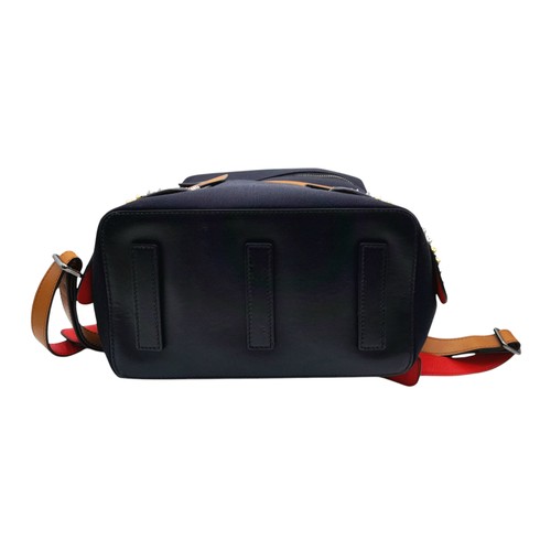 193 - A Christian Louboutin Apoloubi Backpack. Black canvas exterior with brown leather accents and gradie... 