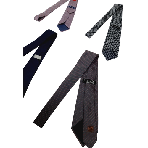 362 - Six Silk Ties - Rubinacci, Ralph Lauren, Hermes and Dior. In good condition overall, one Ralph Laure... 